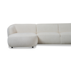 Canapé d'angle en U Loures 139 Tissu bouclé tissé