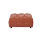 Pouf capitonné Mina 35 Chenille Orange brûlé