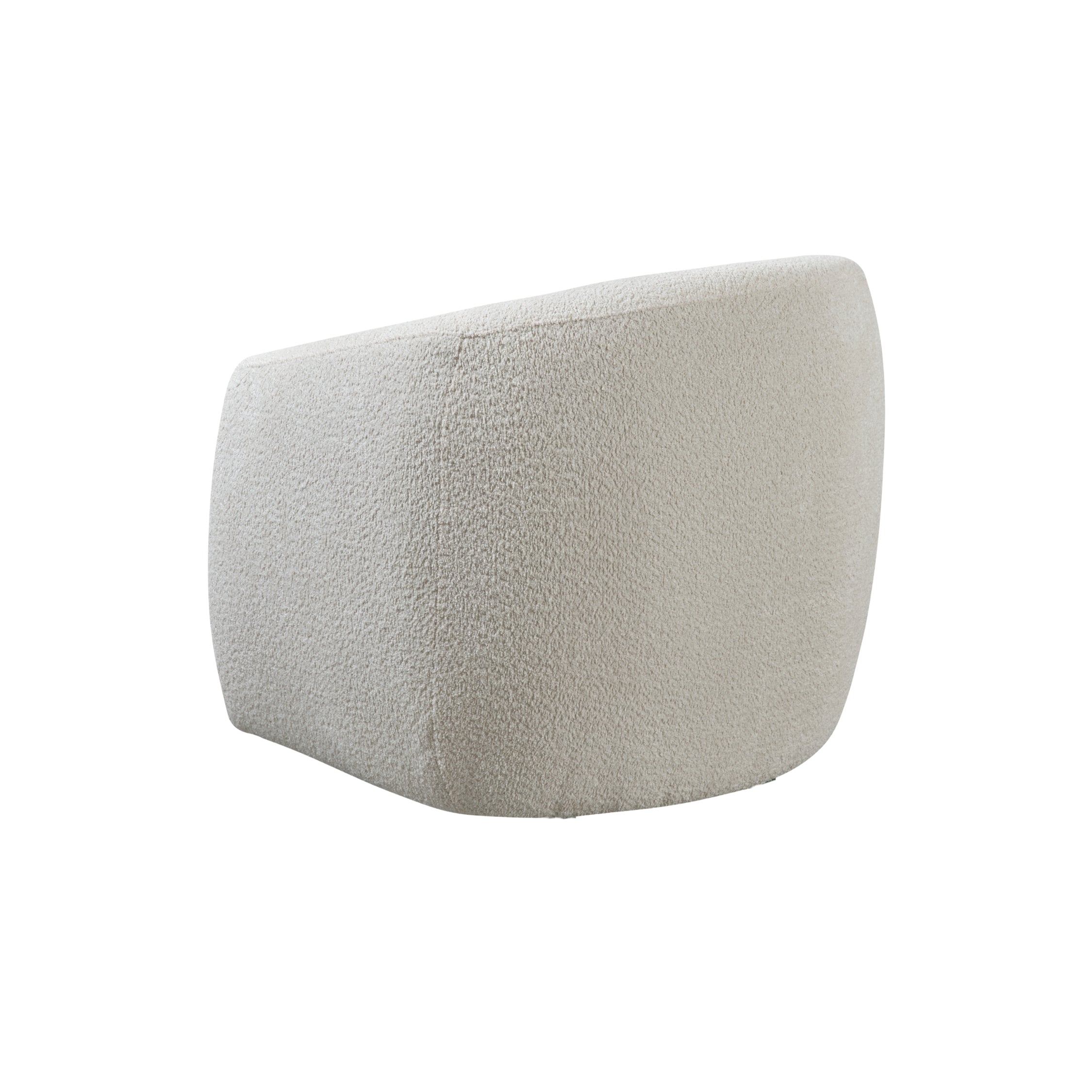Fauteuil pivotant Gela Blanc 33 Tissu bouclé tissé 