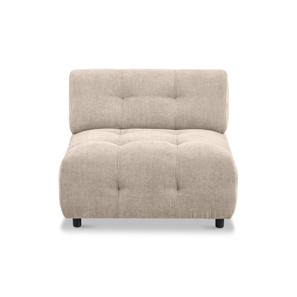 Chaise modulaire sans accoudoirs Mina 48 Tissu tissé à texture subtile