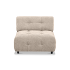 Chaise modulaire sans accoudoirs Mina 48 Tissu tissé à texture subtile