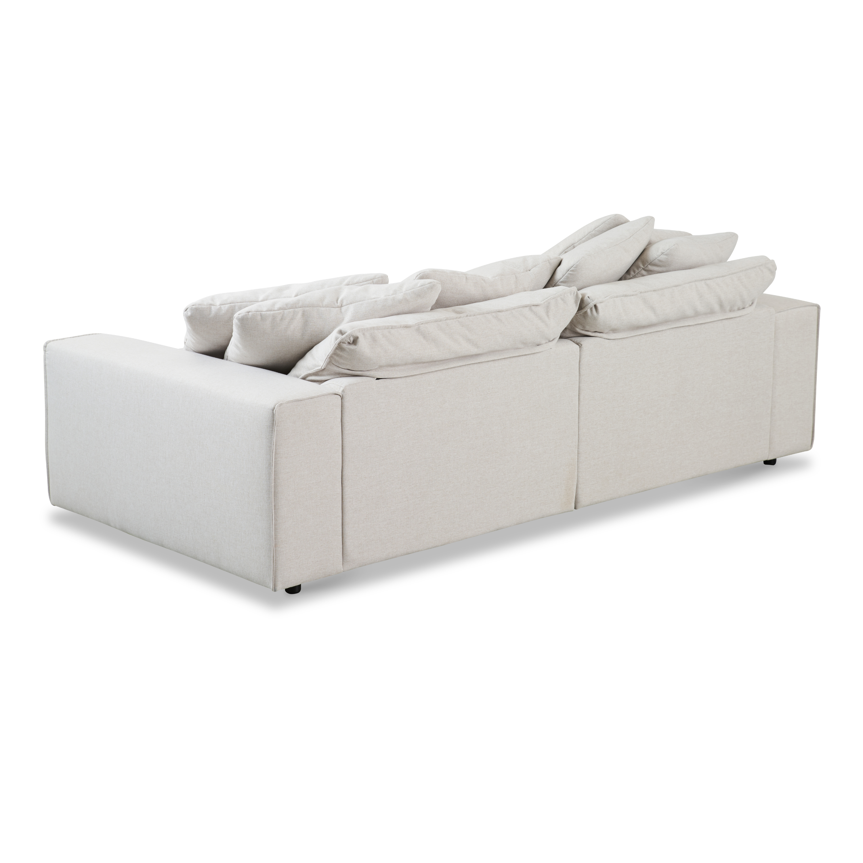 Canapé modulaire 2 pièces Kiel, tissu aspect lin 90,5