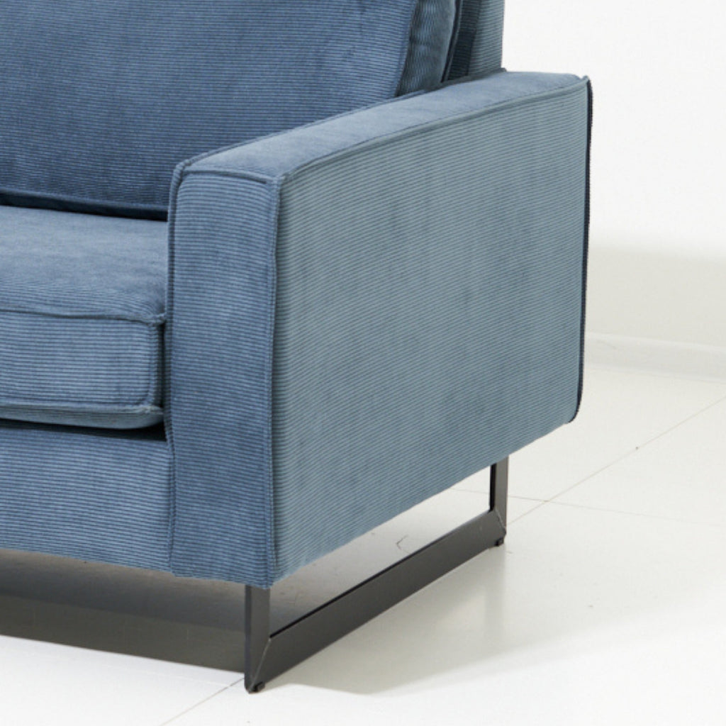 Canapé Pinto 65 en tissu velours côtelé doux