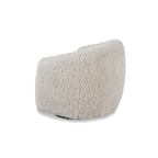 Fauteuil pivotant Gela 33 en tissu haute performance à poils longs