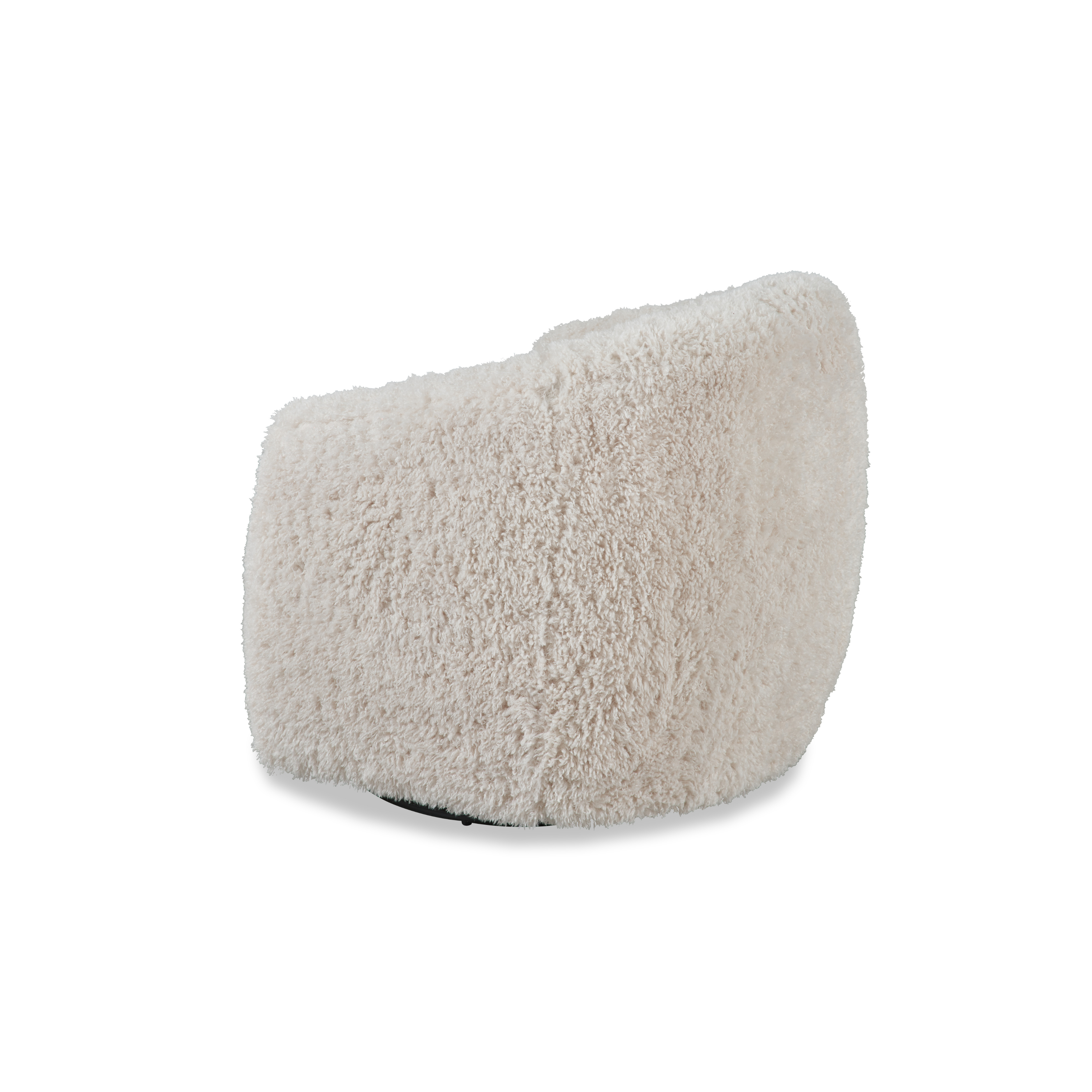 Fauteuil pivotant Gela 33 en tissu haute performance à poils longs