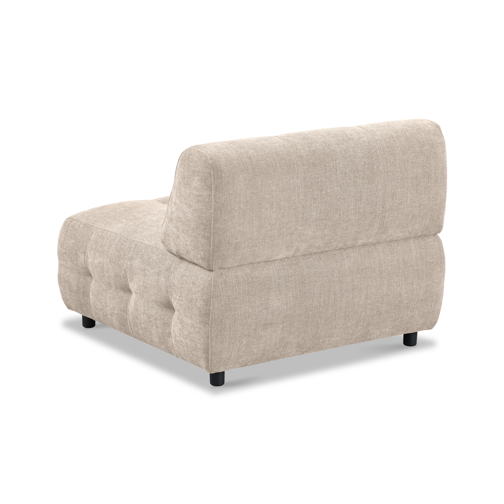 Chaise modulaire sans accoudoirs Mina 48 Tissu tissé à texture subtile