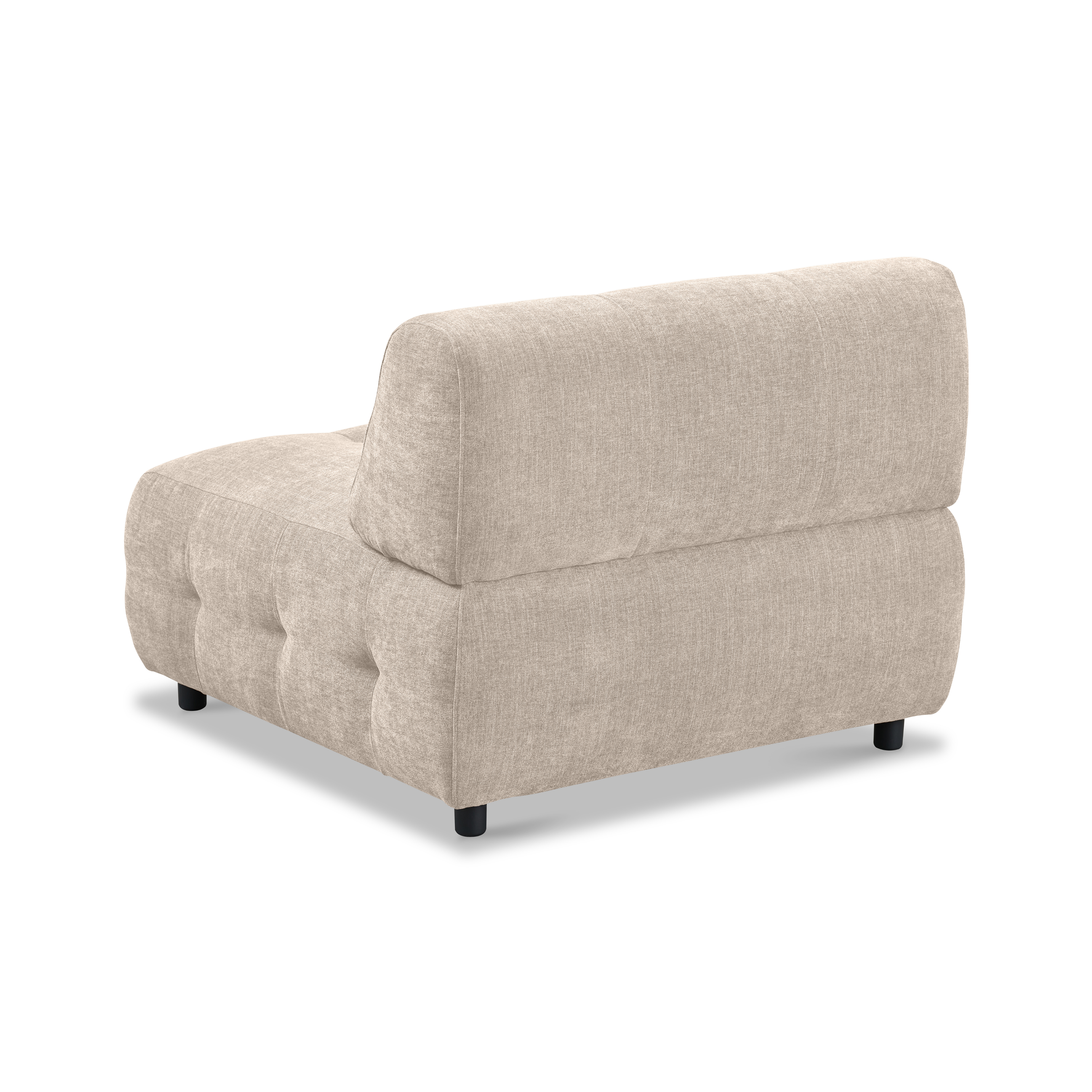 Chaise modulaire sans accoudoirs Mina 48 Tissu tissé à texture subtile