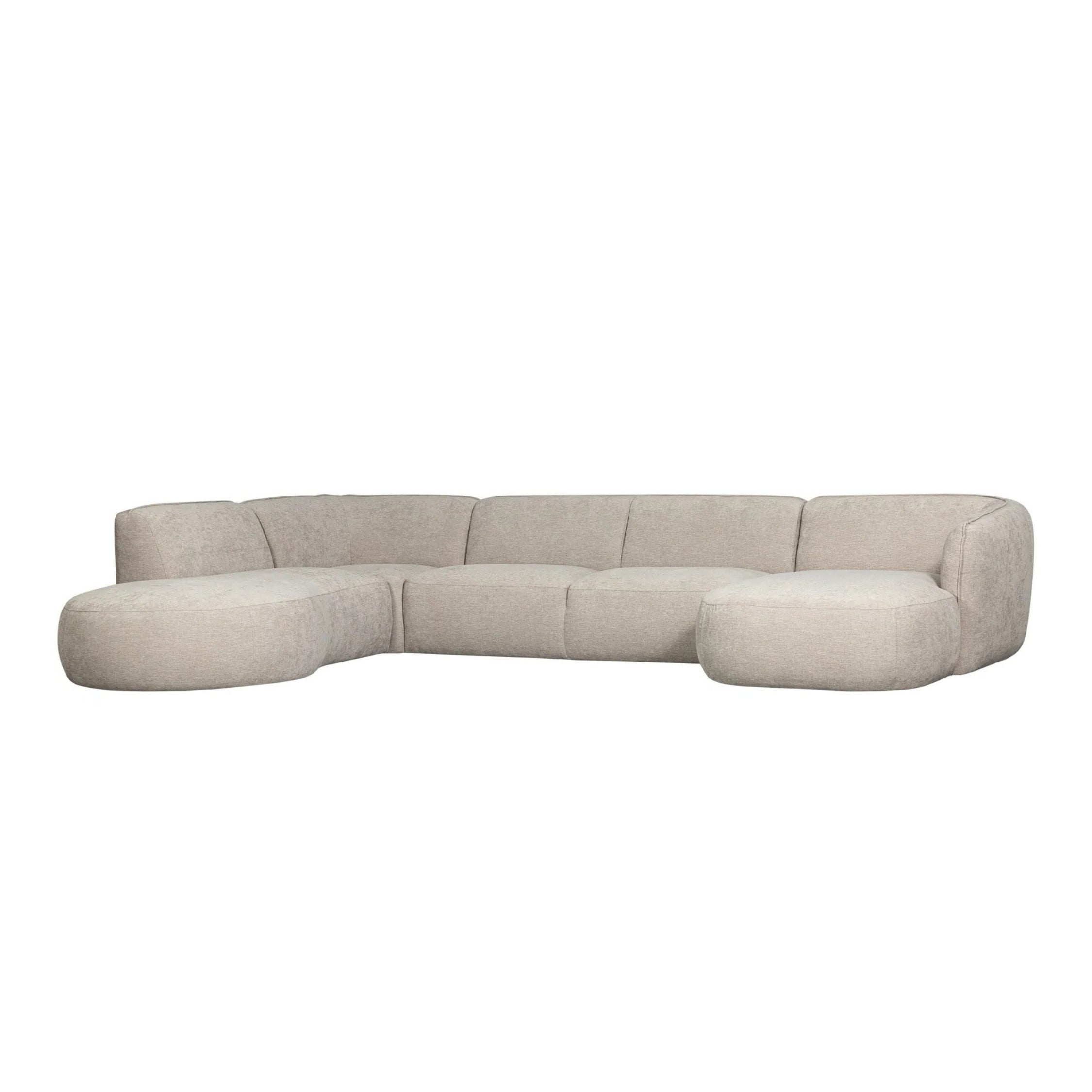 Canapé d'angle en U Loures 139 Tissu tissé à texture subtile