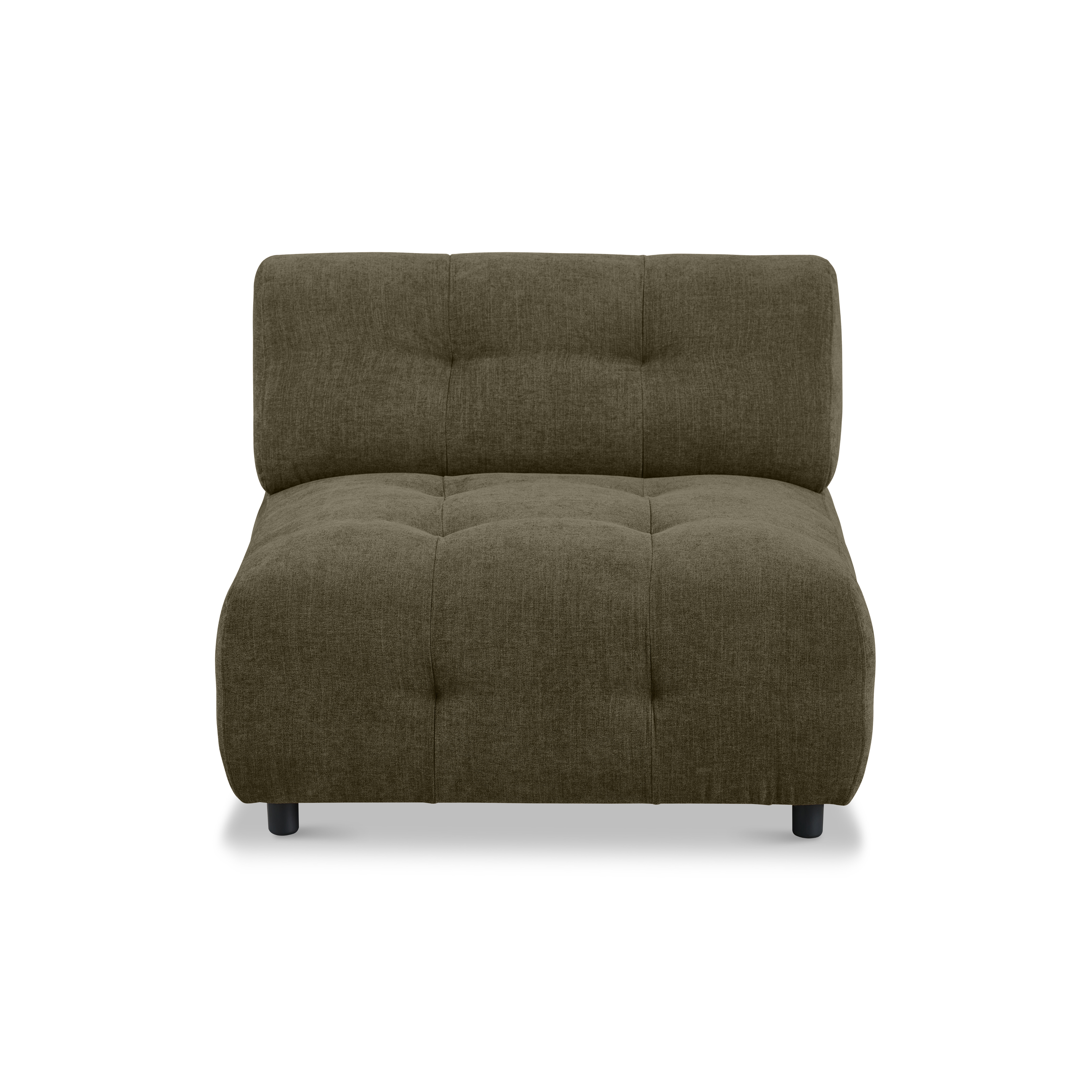 Chaise modulaire sans accoudoirs Mina 48 Performance Chenille Vert mousse