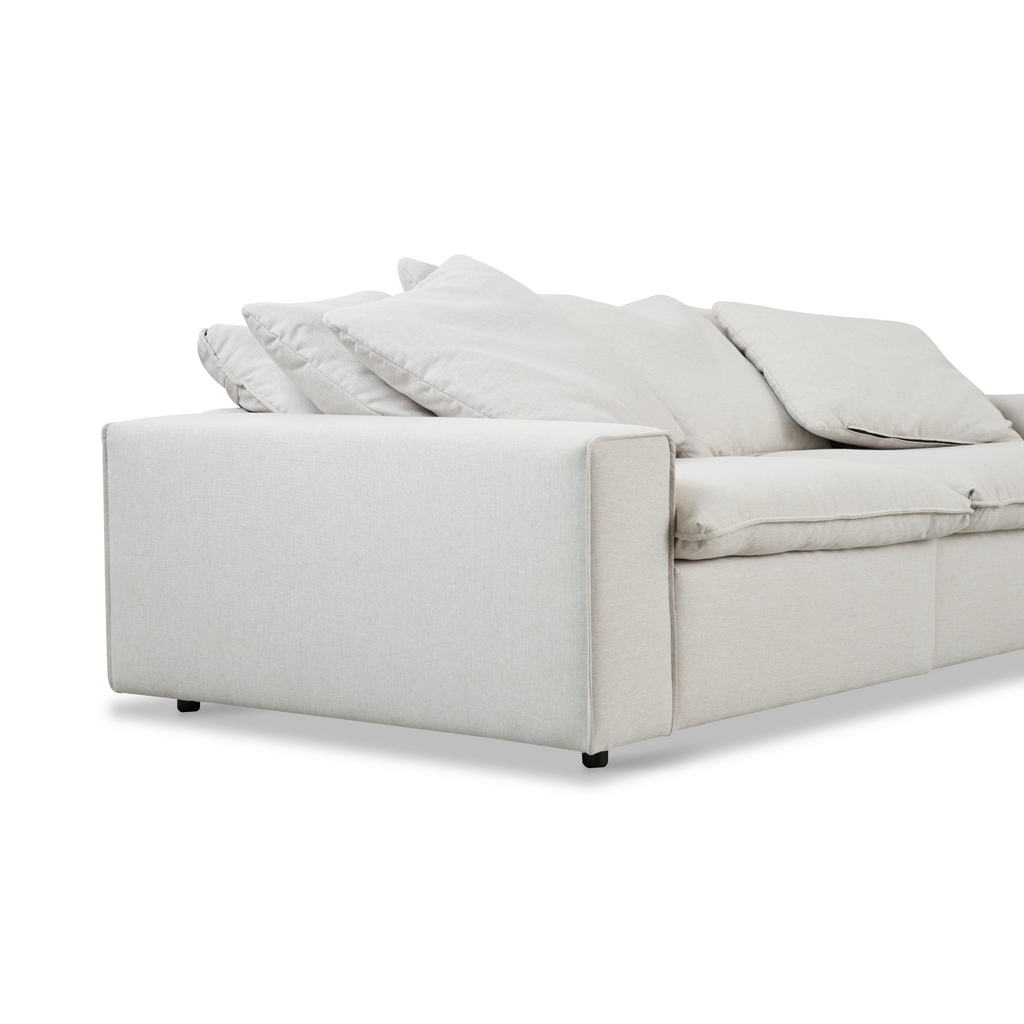 Canapé modulaire 2 pièces Kiel, tissu aspect lin 90,5