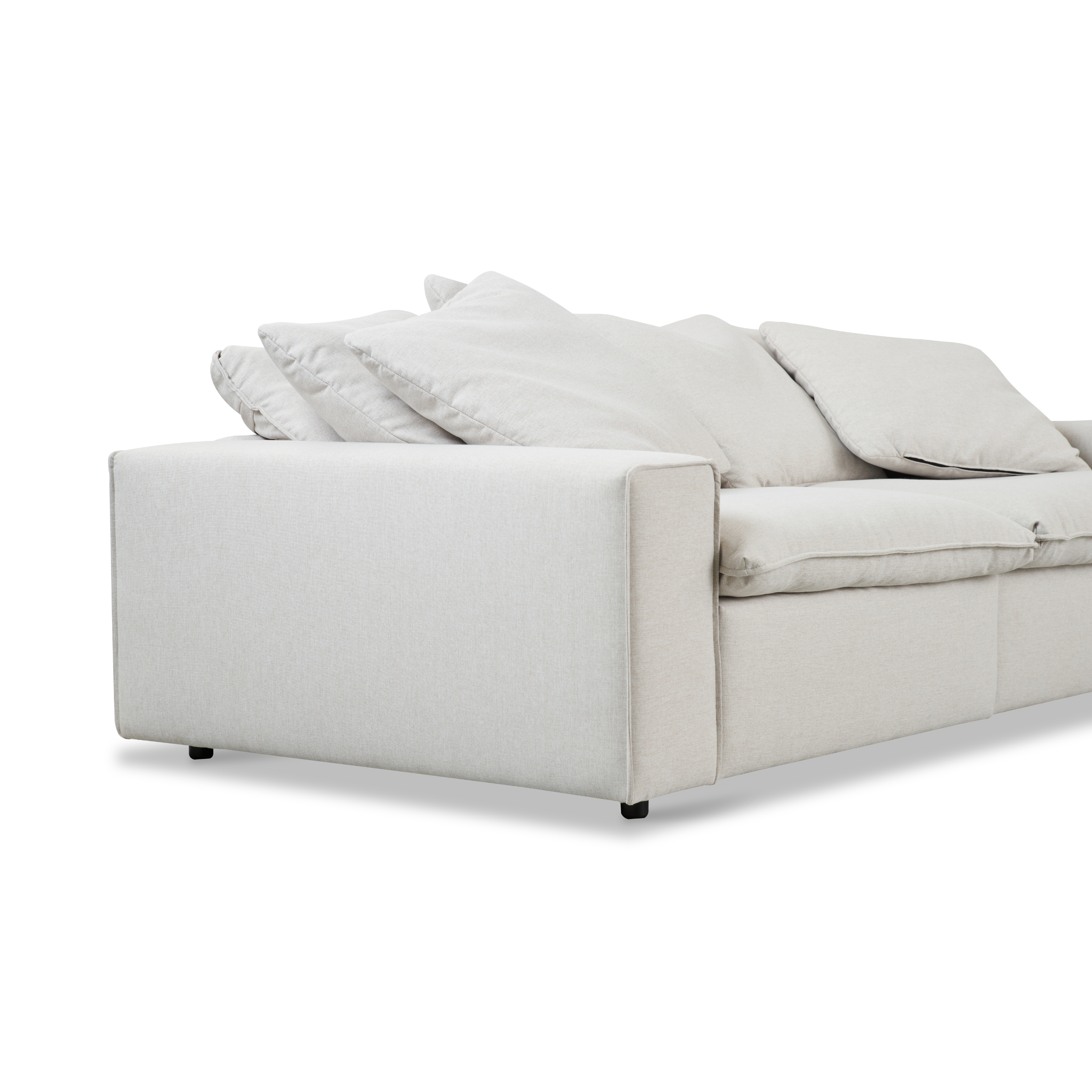 Canapé modulaire 2 pièces Kiel, tissu aspect lin 90,5