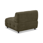 Chaise modulaire sans accoudoirs Mina 48 Performance Chenille Vert mousse
