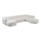 Canapé d'angle en U Loures 139 Tissu bouclé tissé