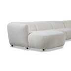 Canapé d'angle en U Loures 139 Tissu bouclé tissé