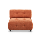 Chaise modulaire sans accoudoirs Mina 38 Performance Chenille Orange brûlé