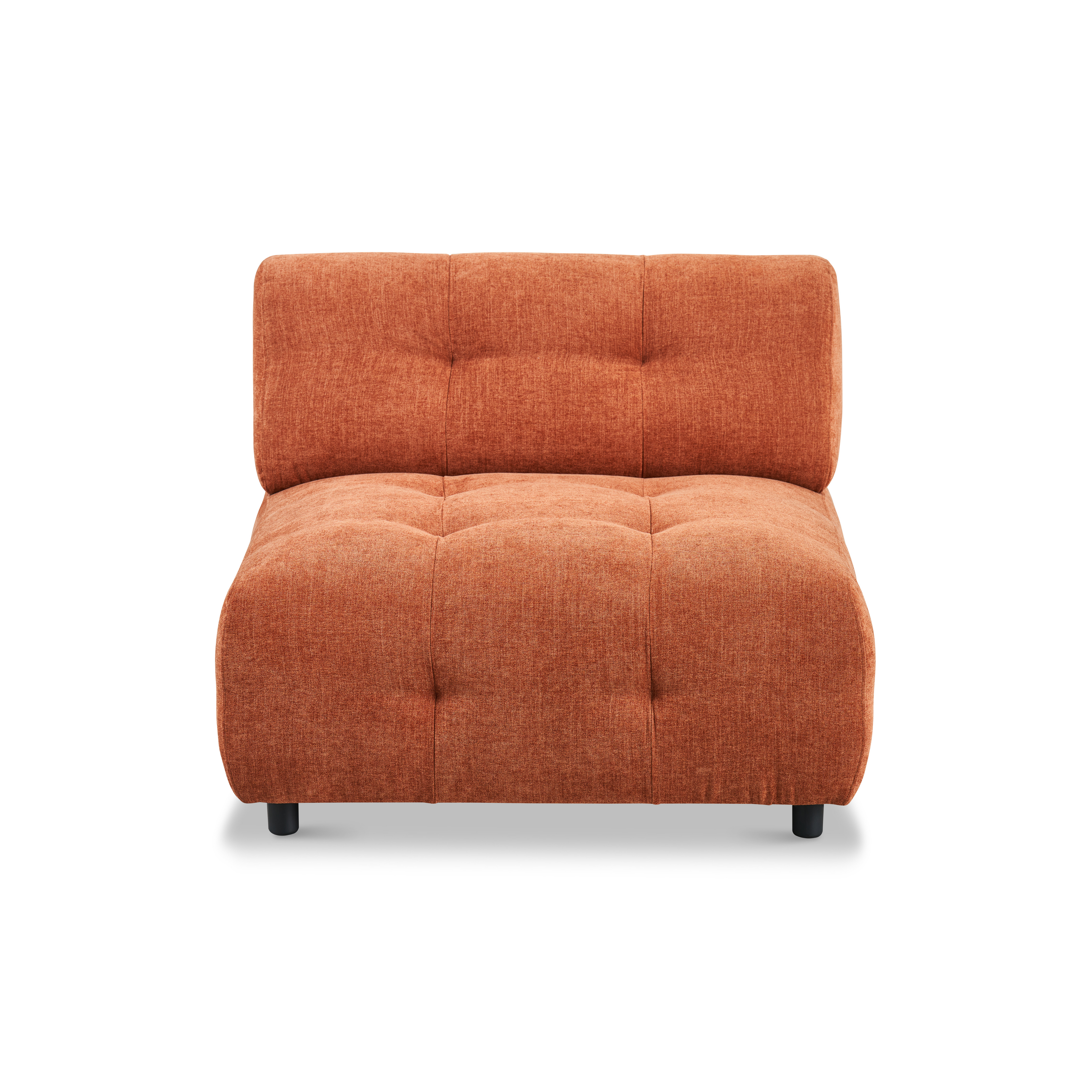 Chaise modulaire sans accoudoirs Mina 38 Performance Chenille Orange brûlé