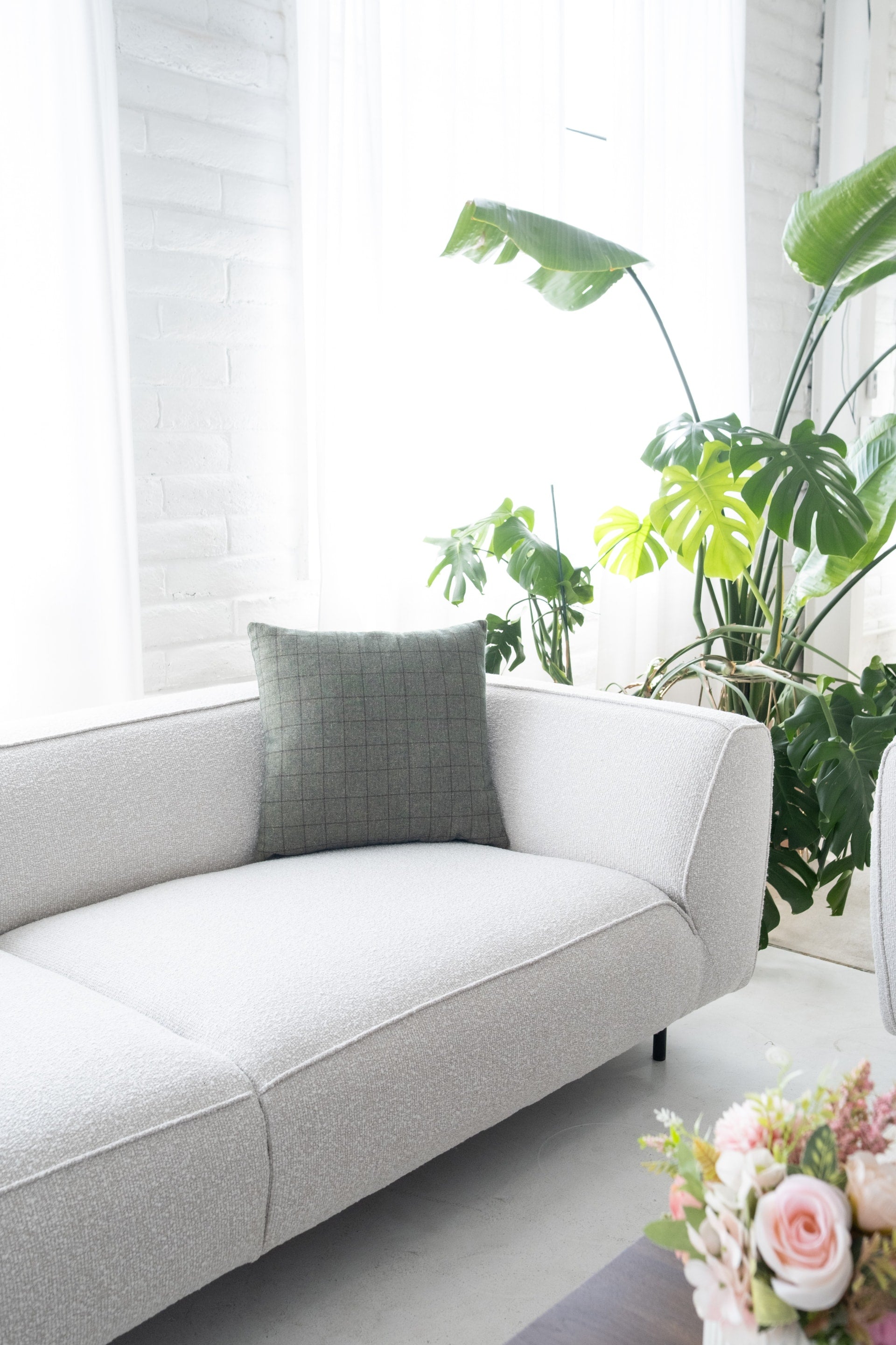 Canapé Mosh 97 Tissu bouclé pierre subtile