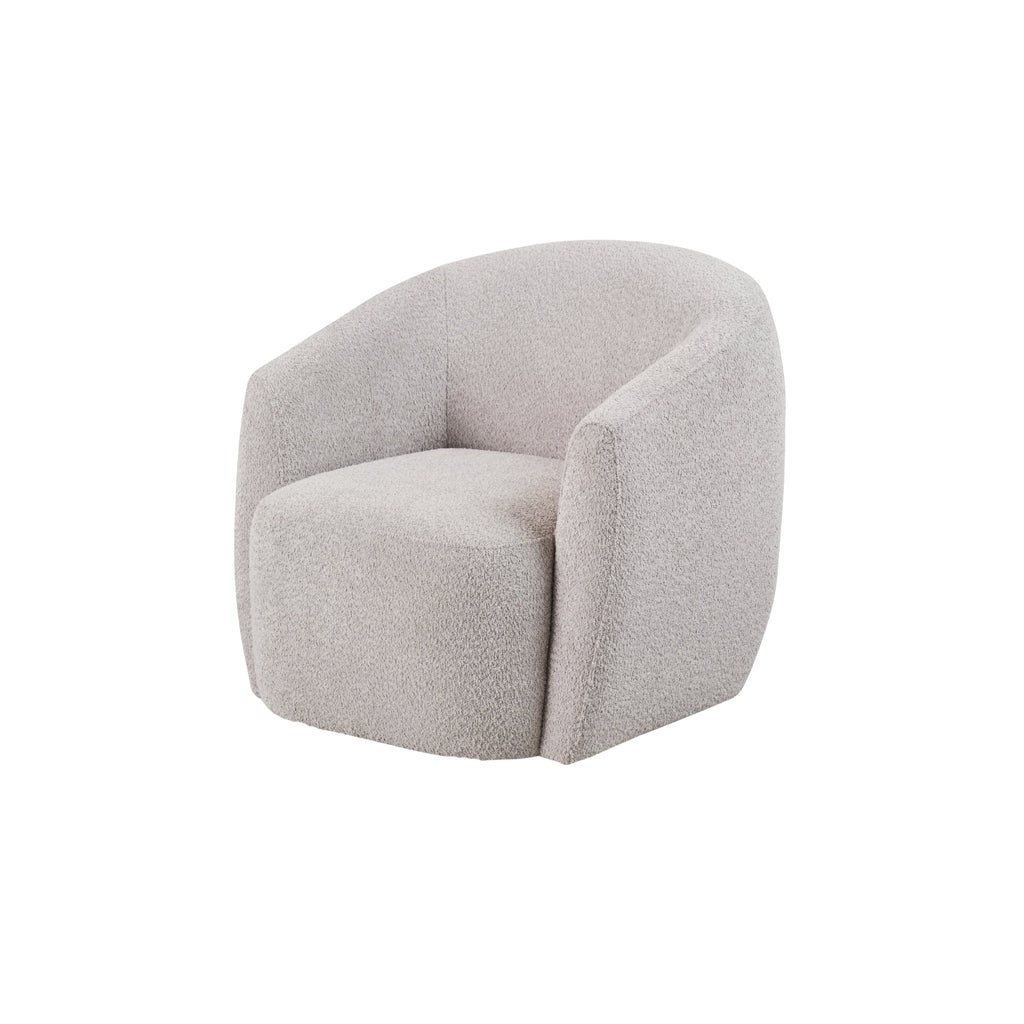 Fauteuil pivotant Gela Beige 33 Tissu bouclé tissé