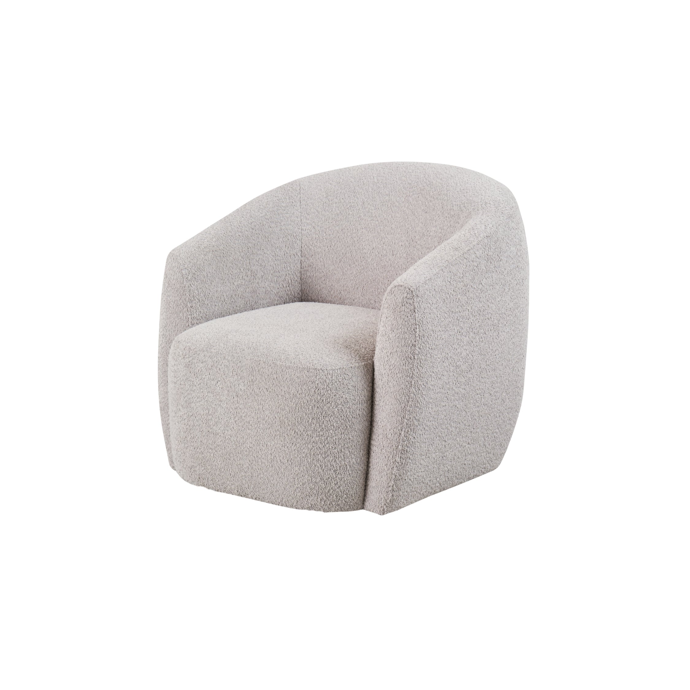 Fauteuil pivotant Gela Beige 33 Tissu bouclé tissé