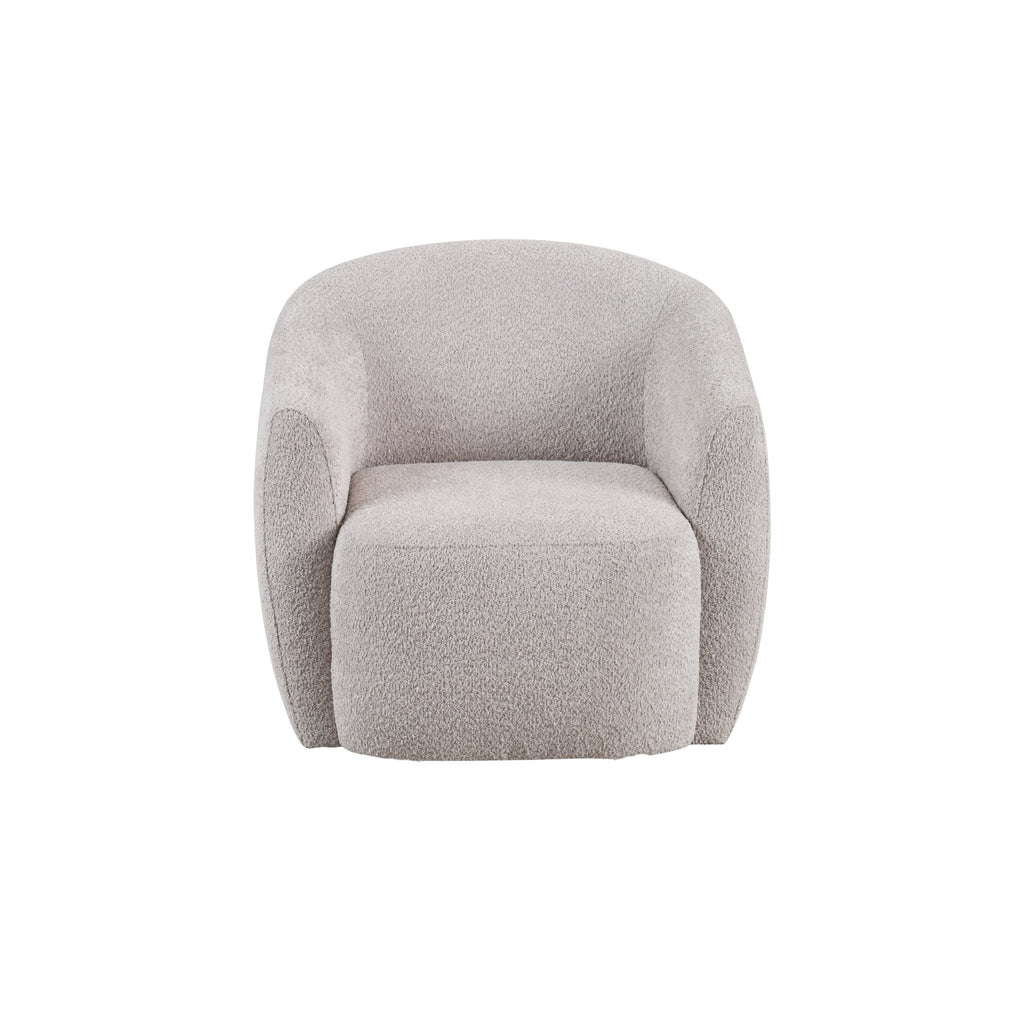 Fauteuil pivotant Gela Beige 33 Tissu bouclé tissé