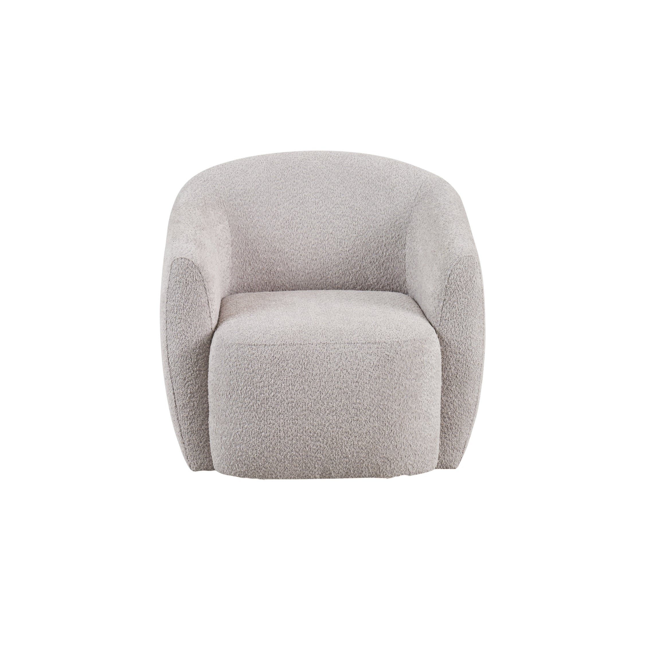 Fauteuil pivotant Gela Beige 33 Tissu bouclé tissé