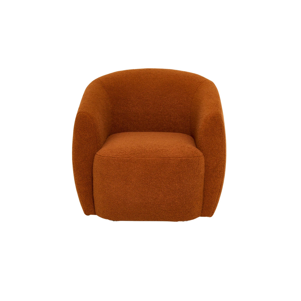 Fauteuil pivotant Gela 33 en tissu performant imitation peau de mouton