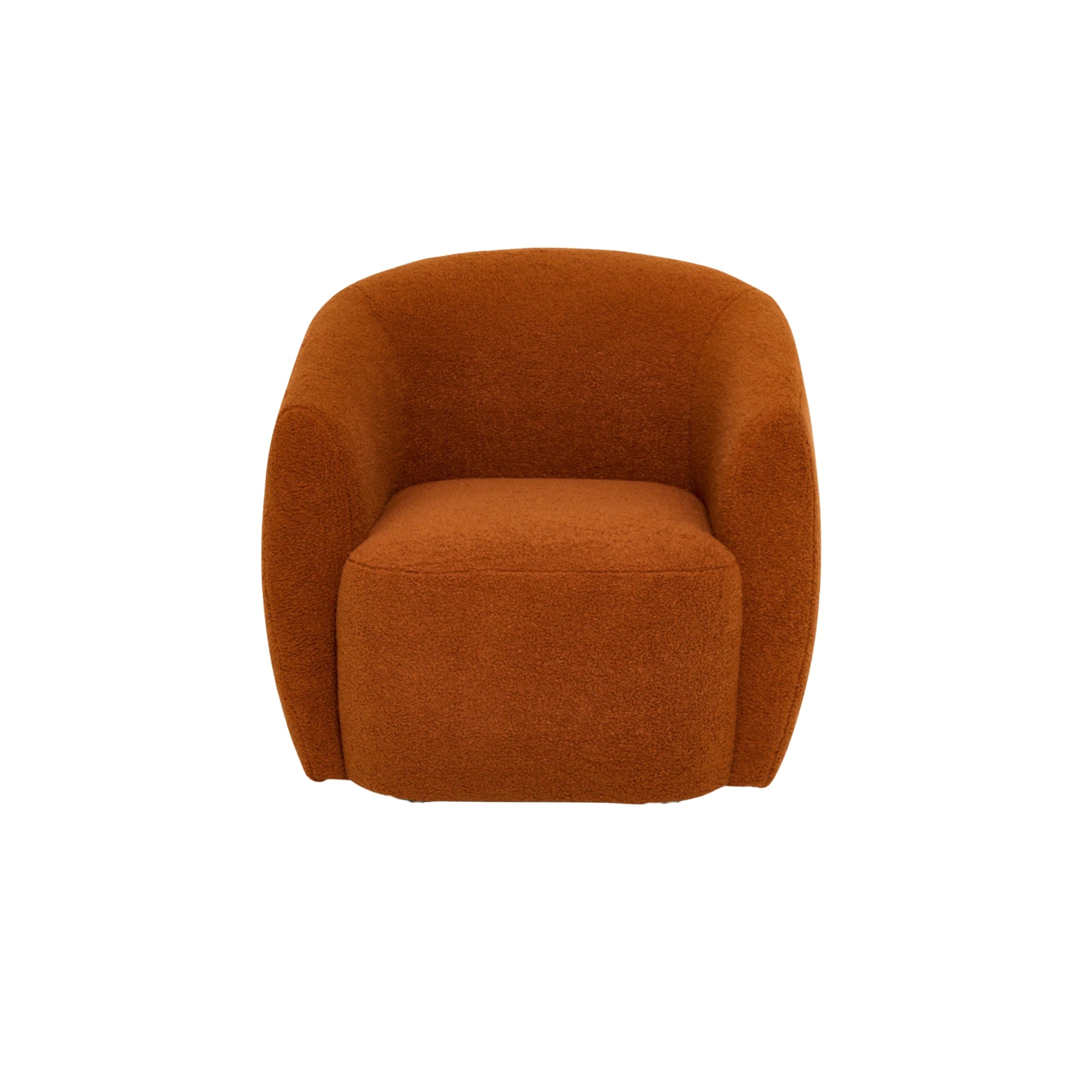 Fauteuil pivotant Gela 33 en tissu performant imitation peau de mouton