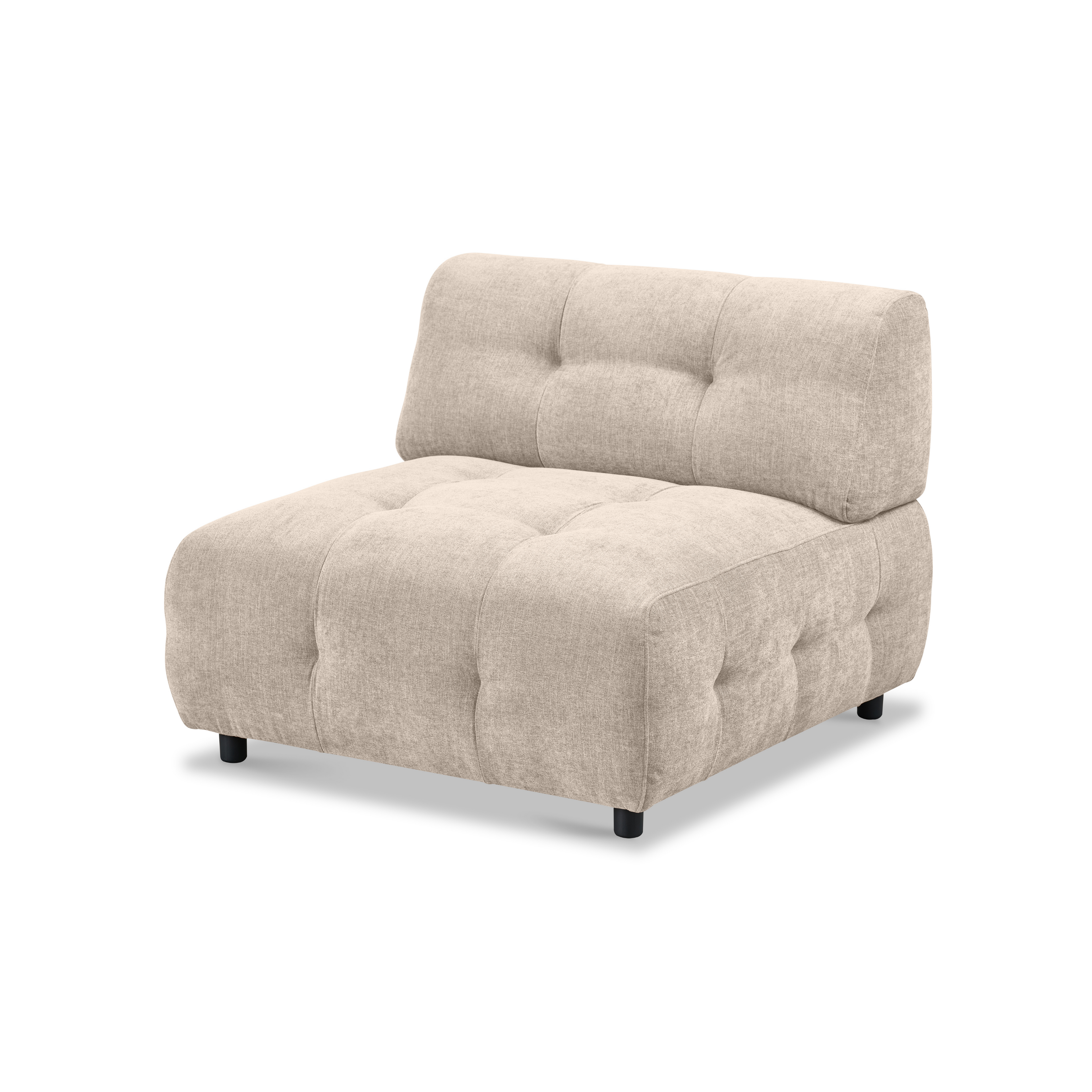 Chaise modulaire sans accoudoirs Mina 48 Tissu tissé à texture subtile