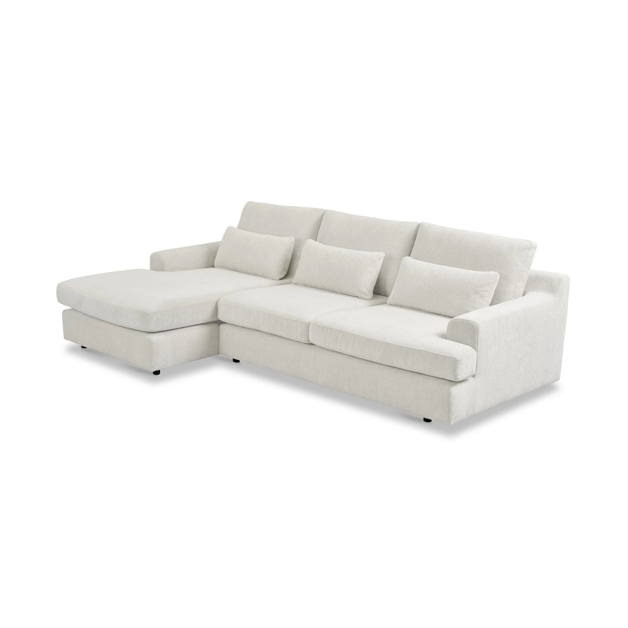 Canapé d'angle Roma 2 pièces en tissu tissé chiné 110