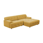 Canapé d'angle Bob 2 pièces avec méridienne, tissu tissé texturé 92