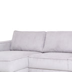 Canapé d'angle Sarno 2 pièces avec méridienne, tissu velours structuré 112