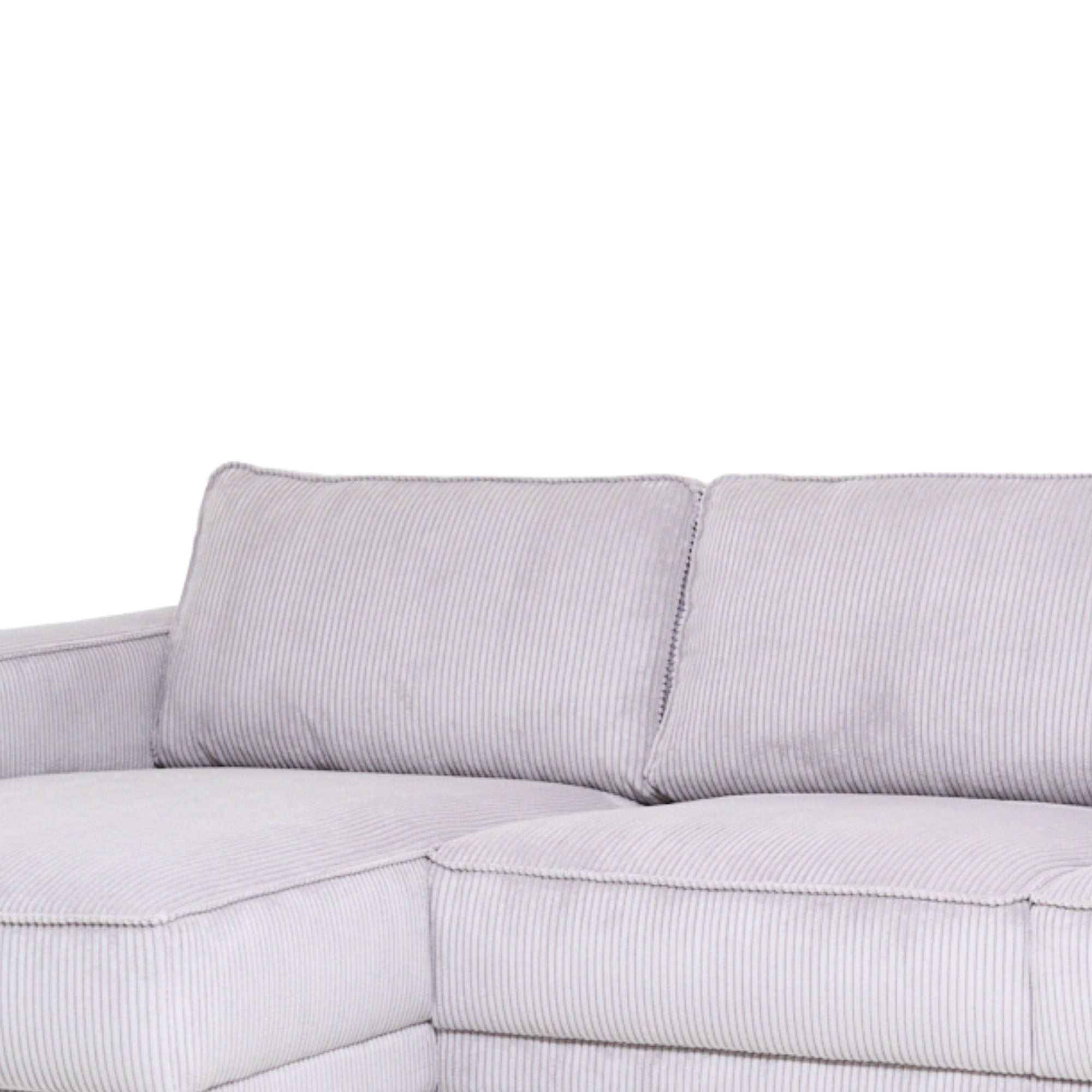 Canapé d'angle Sarno 2 pièces avec méridienne, tissu velours structuré 112