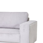 Canapé d'angle Sarno 2 pièces avec méridienne, tissu velours structuré 112