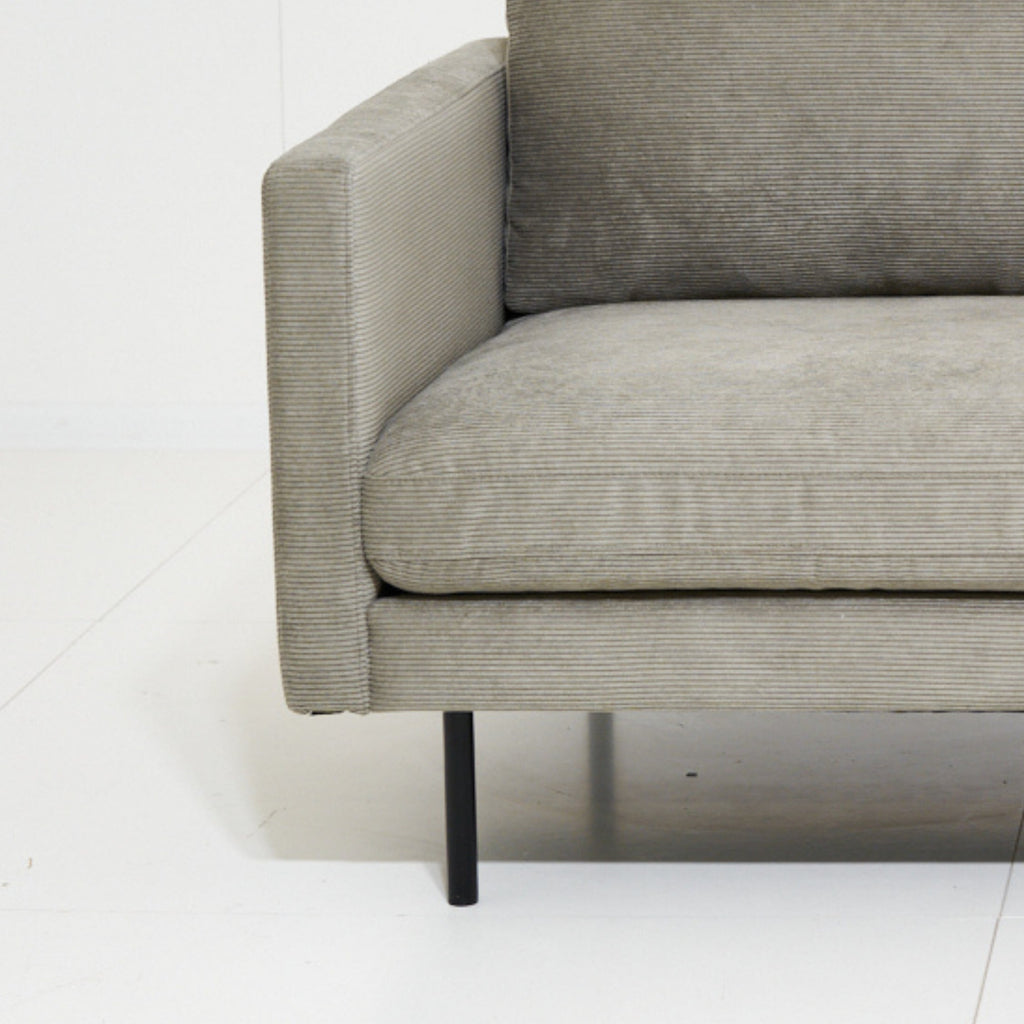 Canapé deux places Sicilia 61 en velours côtelé doux